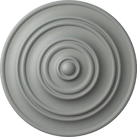 Ekena Millwork Classic Ceiling Medallion (Fits Canopies up to 4 1/8"), 13 1/4"OD x 1/2"P, Primed White CM13CL